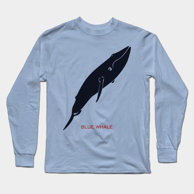 blue whale Long Sleeve T-Shirt by masha